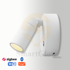 【SG901】Modern Touch Control Magnetic Adjustable Round Reading Wall Lamp – Black & White