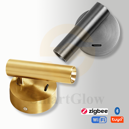 【SG902】LED Bedside Adjustable Reading Lamp Wall Mounted Sconce With USB Port– Glod & Silver