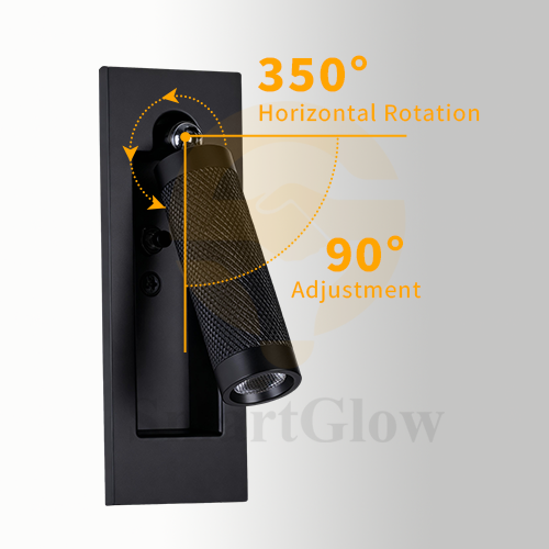 【SG908】Minimalist Adjustable Recessed LED Wall Study Lamp Modern Reading Wall Light Sconce for Bedroom