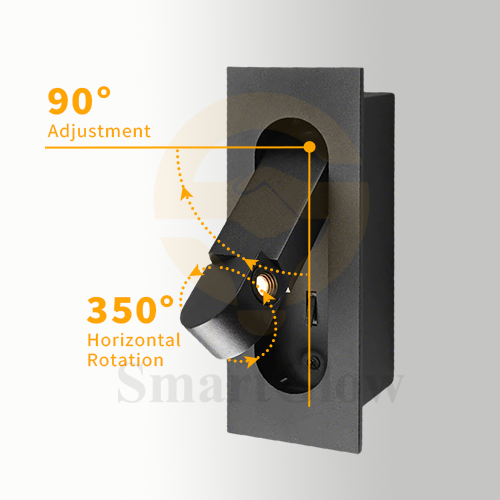 【SG909】Modern Aluminium  Adjustable LED Wall Mounted Sconces Rectangle Wall Light for Bedroom