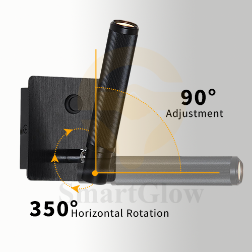 【SG911】Modern Cylinder Adjustable Bedside Wall Mounted Lamp Aluminium LED Reading Wall Sconce