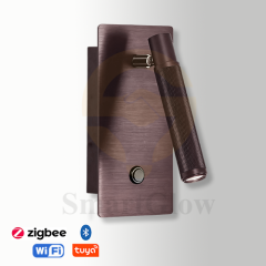 【SG912】7.4 Inch Height Modern LED Wall Mounted Lamp Aluminum Bedside Reading Sconce with Switch