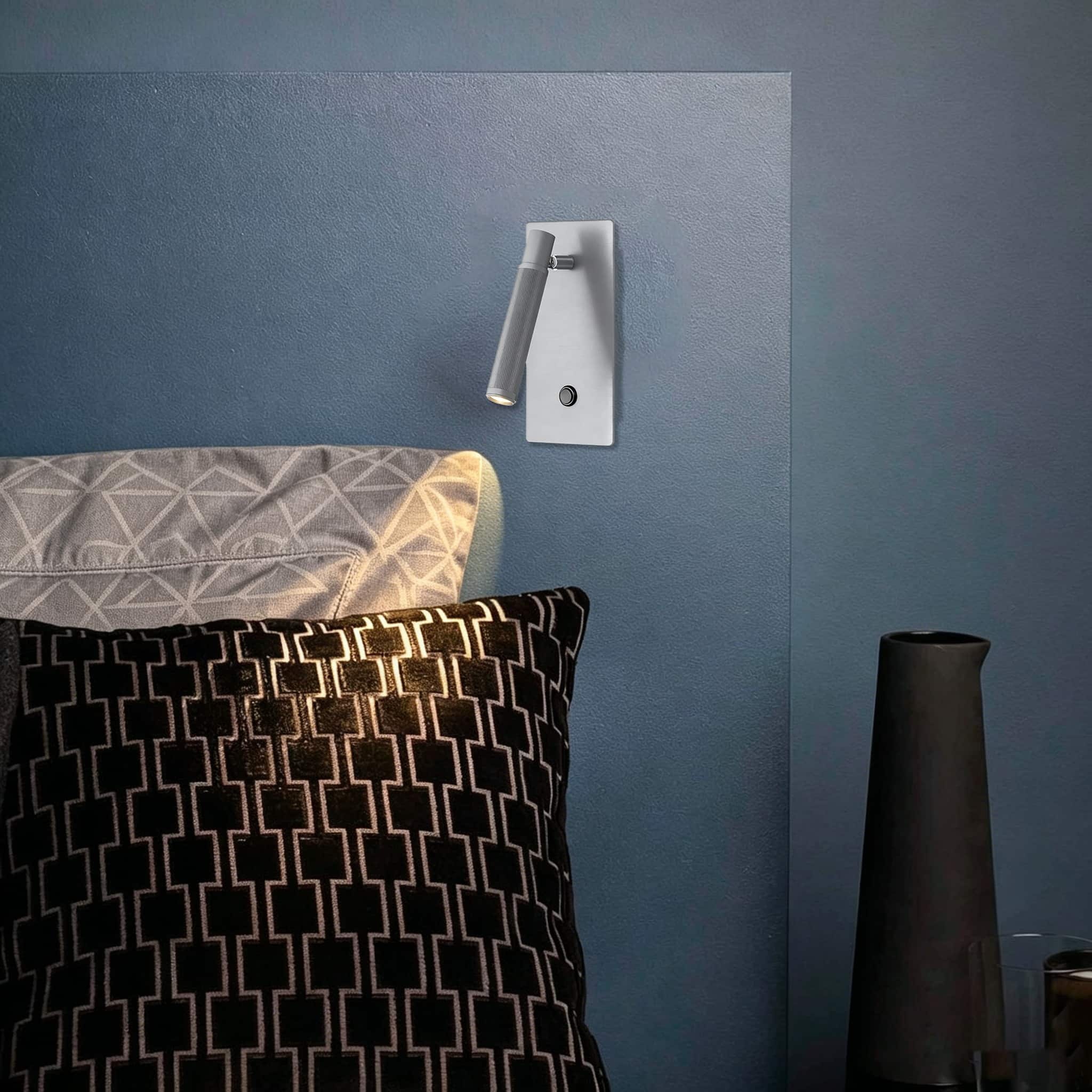 【SG912】7.4 Inch Height Modern LED Wall Mounted Lamp Aluminum Bedside Reading Sconce with Switch