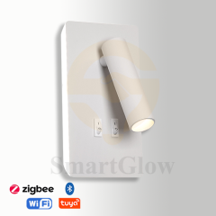 【SG913】Adjustable Square Bedside LED Wall Mounted Lamp Reading Sconce Light With backlight for Bedroom