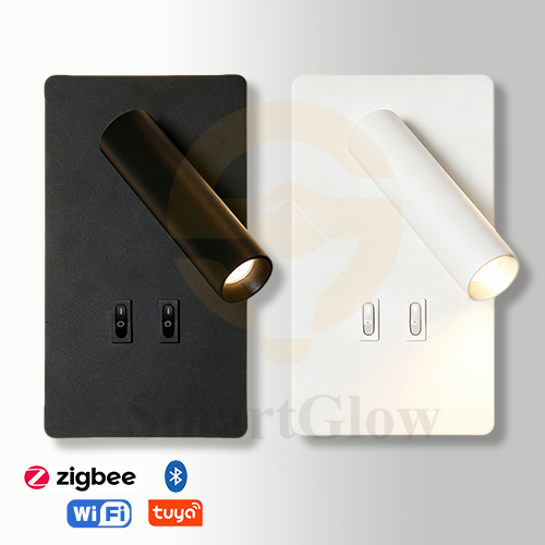 【SG913】Adjustable Square Bedside LED Wall Mounted Lamp Reading Sconce Light With backlight for Bedroom
