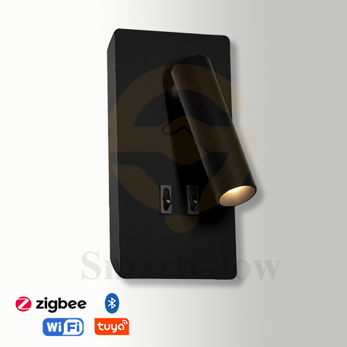 【SG913】Adjustable Square Bedside LED Wall Mounted Lamp Reading Sconce Light With backlight for Bedroom