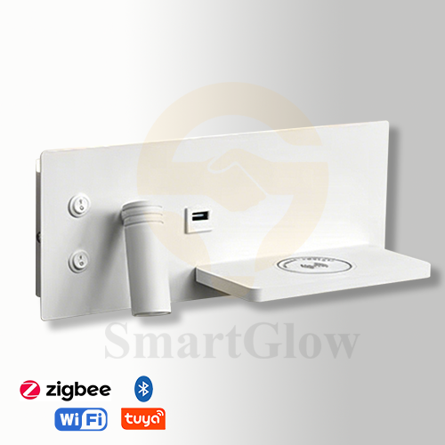 【SG914】Adjustable LED Bedside Wall Mounted Reading Light with Phone Holder With USB Port