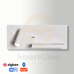 【SG914】Adjustable LED Bedside Wall Mounted Reading Light with Phone Holder With USB Port