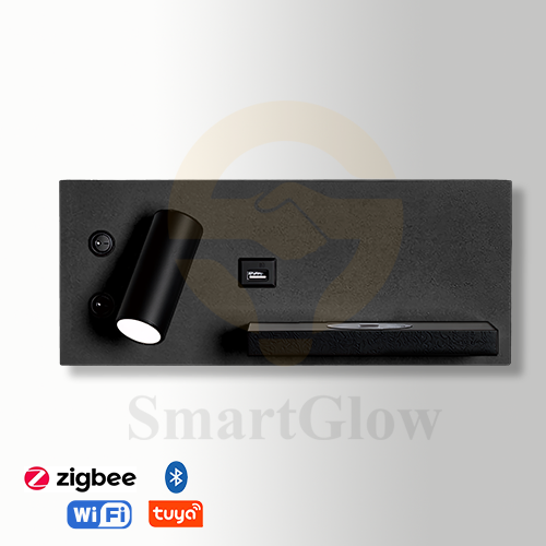 【SG914】Adjustable LED Bedside Wall Mounted Reading Light with Phone Holder With USB Port