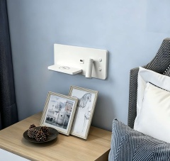【SG914】Adjustable LED Bedside Wall Mounted Reading Light with Phone Holder With USB Port