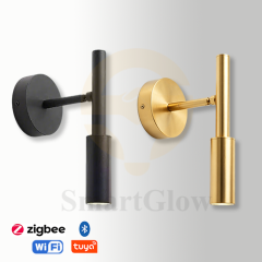 【SG915】Half Cylinder Shape Reading Wall Mounted Lighting Modern Aluminum Bedside Sconces - Black & White