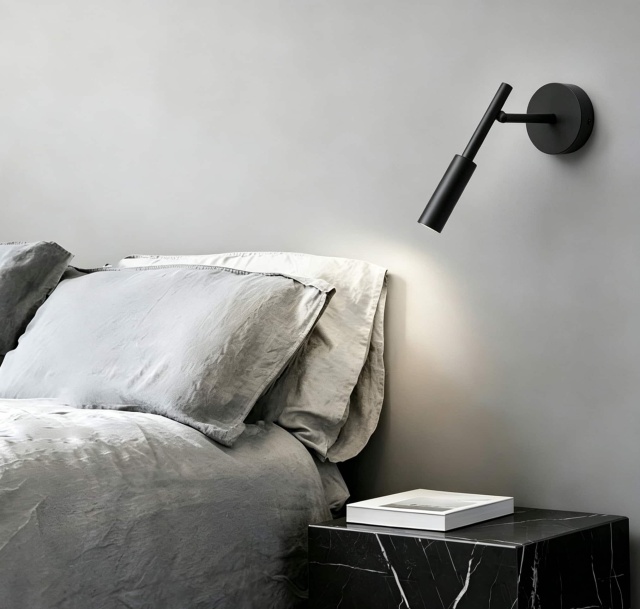 【SG915】Half Cylinder Shape Reading Wall Mounted Lighting Modern Aluminum Bedside Sconces - Black & White