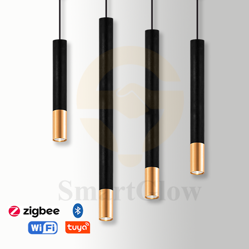 【SG503】Modern 1.5-inch Black And Gold Kitchen Light Fixture Long Pendant Stair suspension light