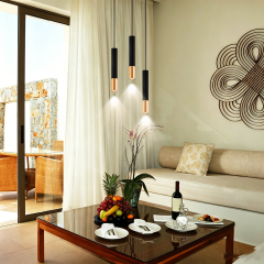 【SG503】Modern 1.5-inch Black And Gold Kitchen Light Fixture Long Pendant Stair suspension light