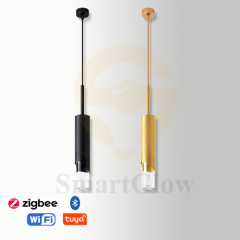 【SG504】Minimalist 2.3-inch LED Gold And Black Aylinder Ceiling Hanging Led Pendant Single Light Fixtures