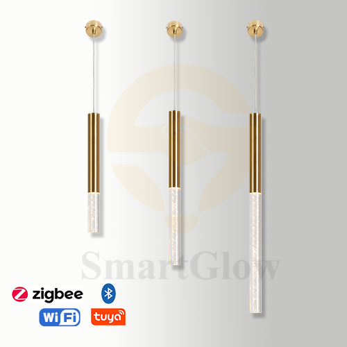 【SG505】1.2-inch Minimalist Gold Long Pendant Ceiling Light Hanging Led Lighting for Dinning Room