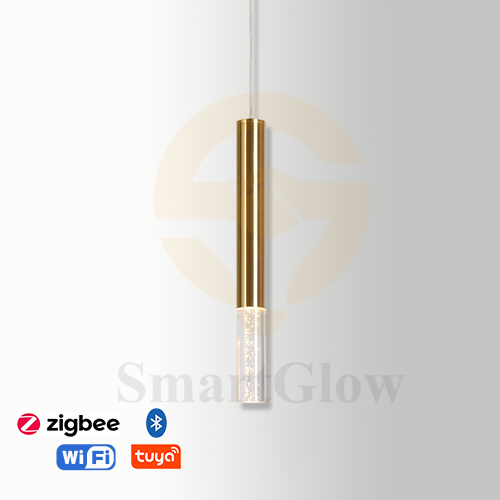 【SG505】1.2-inch Minimalist Gold Long Pendant Ceiling Light Hanging Led Lighting for Dinning Room