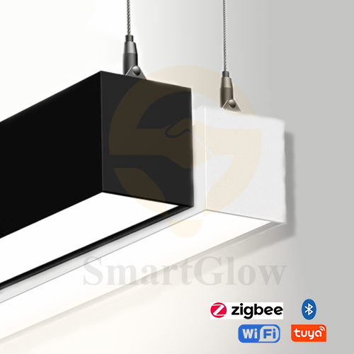【SG507】1.2-inch Commercial Slim Black LED Linear Pendant Ceiling Lighting for Office