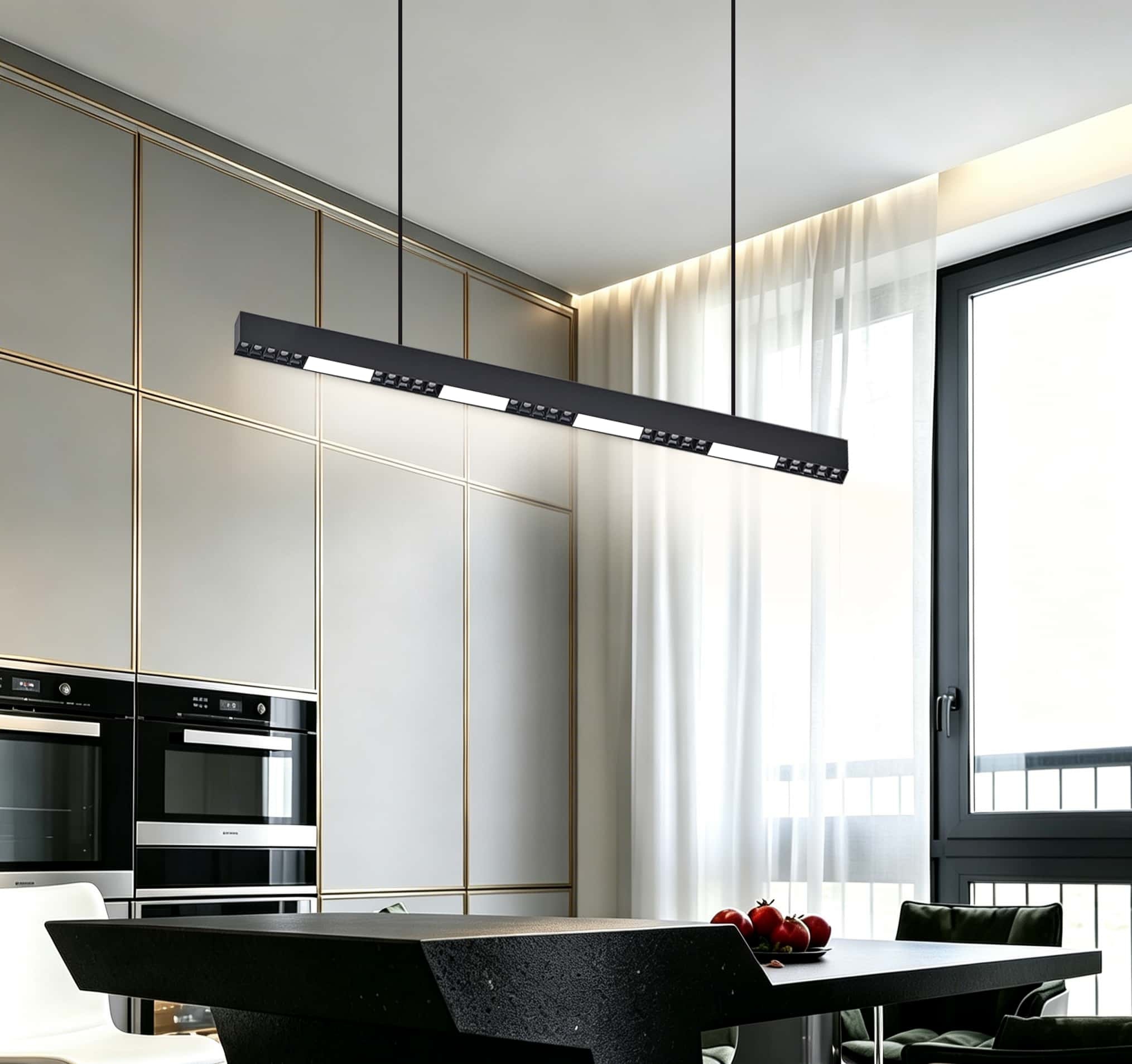 【SG510】1.2-inch Modern Hanging Lights LED Commercial Linear Pendant Light Fixtures for Office