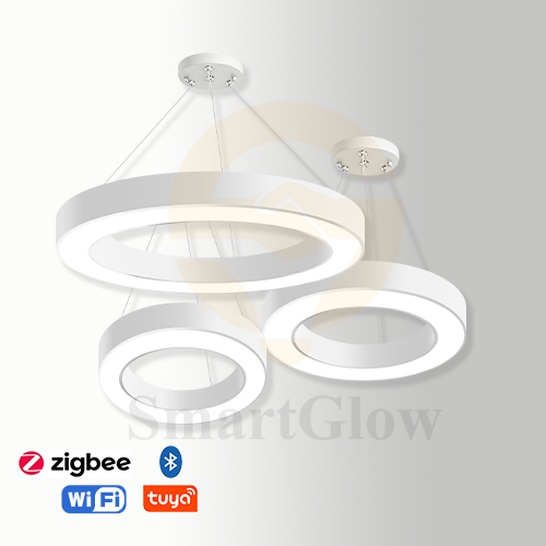 【SG511】Minimalist Led Circle Hanging Light Commercial Suspension Office Lighting - 400/500/600/800mm