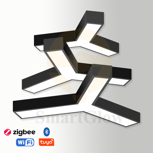 【SG514】24-inch Y-shaped LED office hanging lamp Commercial Pendant Lighting - Black & White