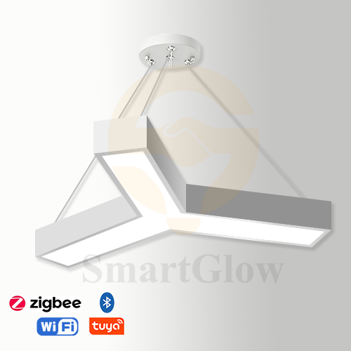 【SG514】24-inch Y-shaped LED office hanging lamp Commercial Pendant Lighting - Black & White