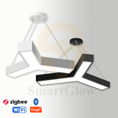 【SG514】24-inch Y-shaped LED office hanging lamp Commercial Pendant Lighting - Black & White
