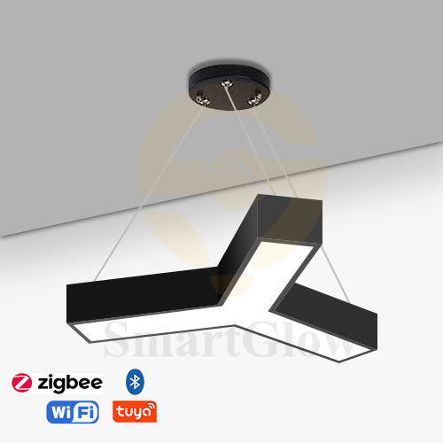 【SG514】24-inch Y-shaped LED office hanging lamp Commercial Pendant Lighting - Black & White