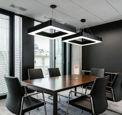 【SG515】16-inch Square LED Commercial Hanging Pendant Light Fixtures for Office