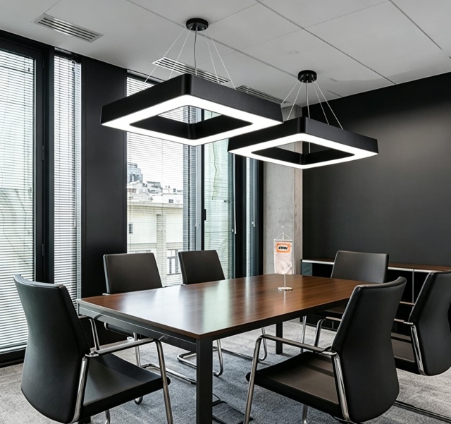 【SG515】16-inch Square LED Commercial Hanging Pendant Light Fixtures for Office