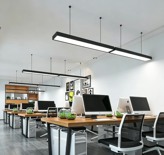 【SG518】Minimalist 47-inch Commercial Rectangle LED Office Linear Hanging Pendant Lamp