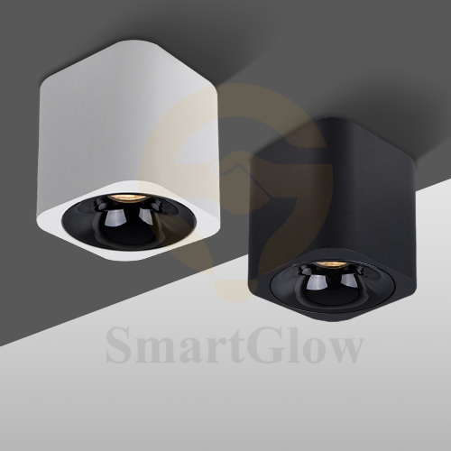 【SG711】3-inch Square Ceiling Surface Mounted Commercial Directional COB Led Downlight