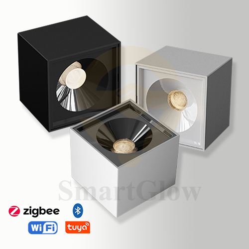 【SG713】2.8-inch Square Ceiling Surface Mounted Fixed COB LED Directional Downlight