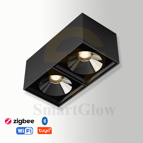 【SG714】Commercial Double Head Square Ceiling Surface Mounted COB LED Downlight