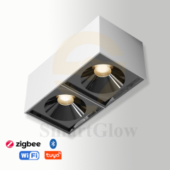 【SG714】Commercial Double Head Square Ceiling Surface Mounted COB LED Downlight