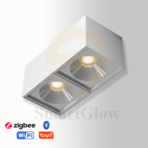 【SG714】Commercial Double Head Square Ceiling Surface Mounted COB LED Downlight