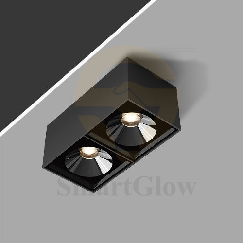 【SG714】Commercial Double Head Square Ceiling Surface Mounted COB LED Downlight