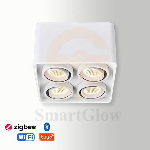 【SG717】4-inch Multi-head Adjustable Ceiling Square Surface Mounted LED DownLights
