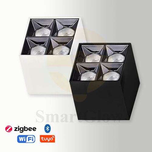 【SG724】Multi-head White/Black with Reflector Surface Mounted Rectangle LED Downlight
