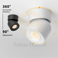 【SG726】3.3-inch Commercial Adjustable Black/White Round Surface Mounted LED Spotlight