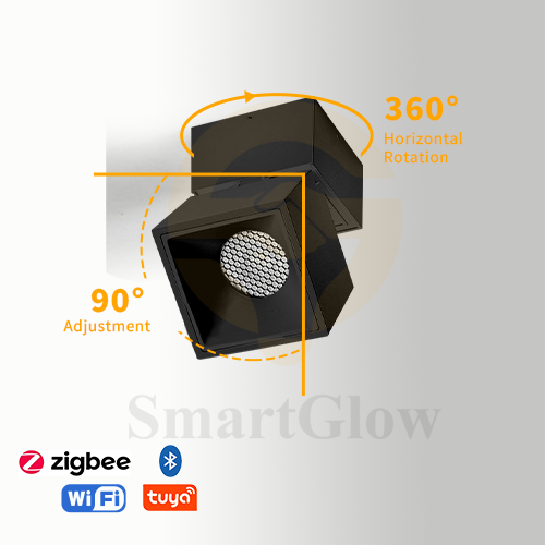 【SG728】3.1-inch Adjustable Dimmable Square Ceiling Surface Mounted Led Downlight