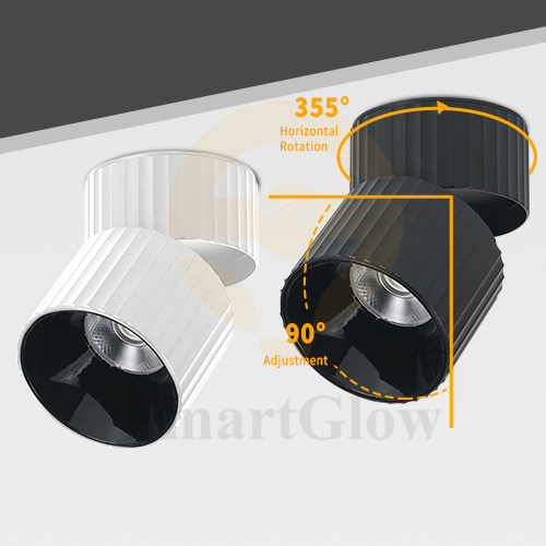 【SG720】2.3-inch Aluminium Adjustable Surface Mounted Thread Cylindrical LED Downlights