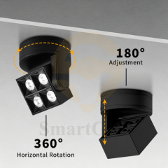【SG736】3.1-inch Adjustable Gimbal Style Ceiling Surface Mounted Square Led Spotlight