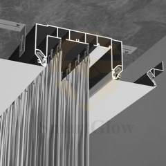 【SGC95】Hidden Curtain Double Track Aluminium Profile with LED Lighting Diffuser for Stretch Ceiling