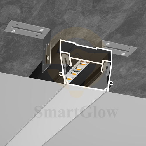 【SGL08】1.1-inch Recessed Extrusion Aluminium LED Strip Light Channel Profile