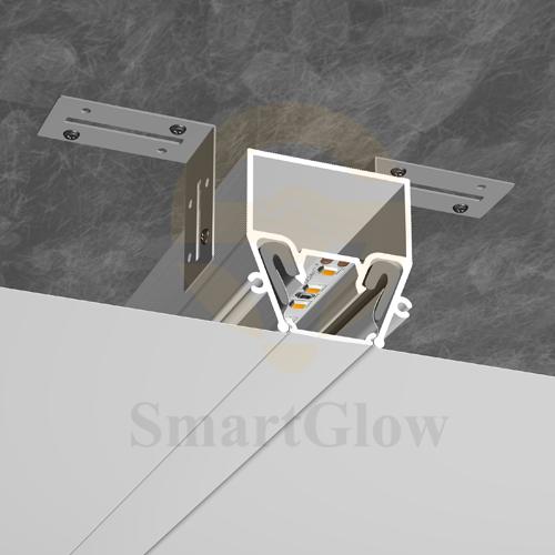 【SGL10】0.6-inch Custom Extruded Slim Recessed Hidden Aluminum Profile for Stretch Ceiling