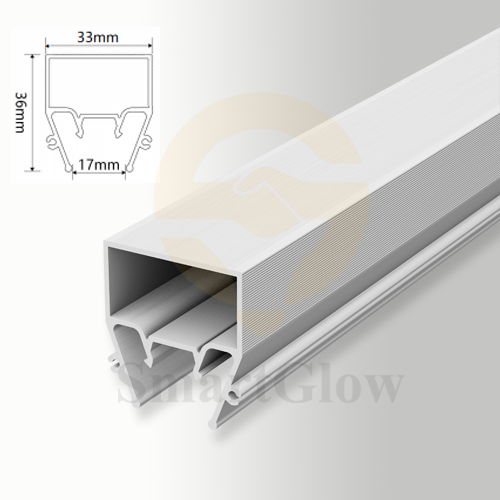 【SGL10】0.6-inch Custom Extruded Slim Recessed Hidden Aluminum Profile for Stretch Ceiling