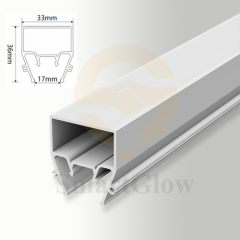 【SGL10】0.6-inch Custom Extruded Slim Recessed Hidden Aluminum Profile for Stretch Ceiling