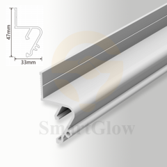 【SGW25】Shadow Aluminum profile for ceilings for Led Strips lighting for Stretch Ceiling