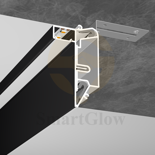 【SGW30B】 Recessed Led Strips Lighting Aluminium Wall profile for stretch ceilings